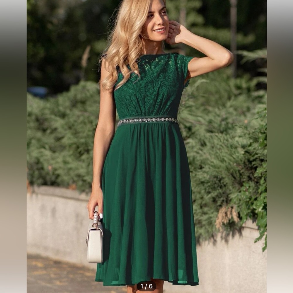 MIUSOL Lace Chiffon Cocktail Dress